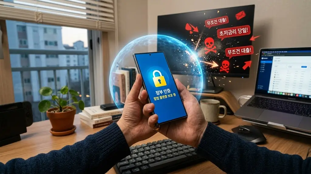 한국-모바일-안심-진단-앱-불법-스팸-보안-차단