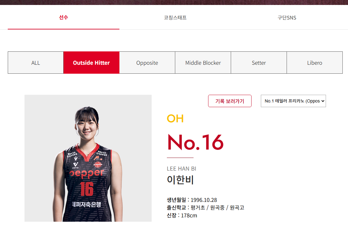 여자배구 이한비