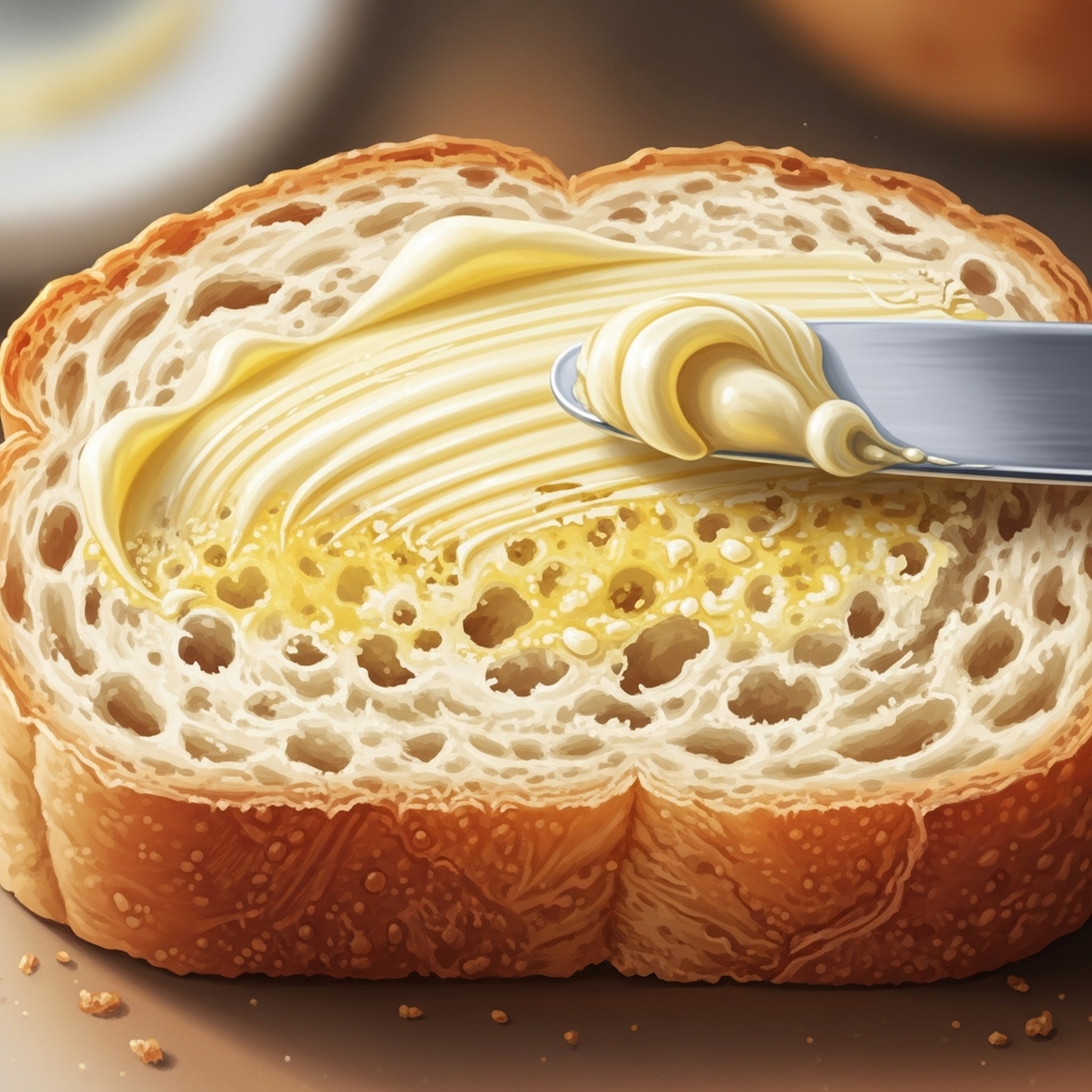 버터 발린 빵 속결