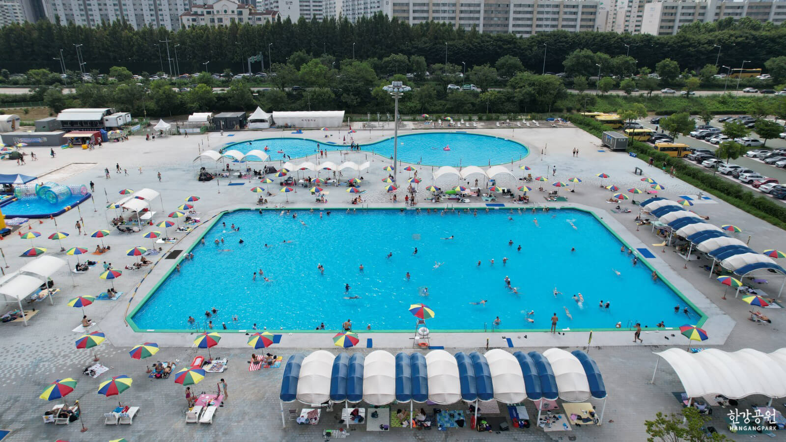 잠원 한강 수영장 드론 사진