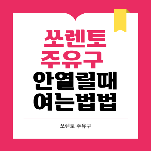 쏘렌토 주유구 안열림 안열릴때 여는법