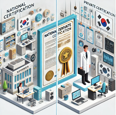 국가, 민간 자격증 차이 관련 이미지