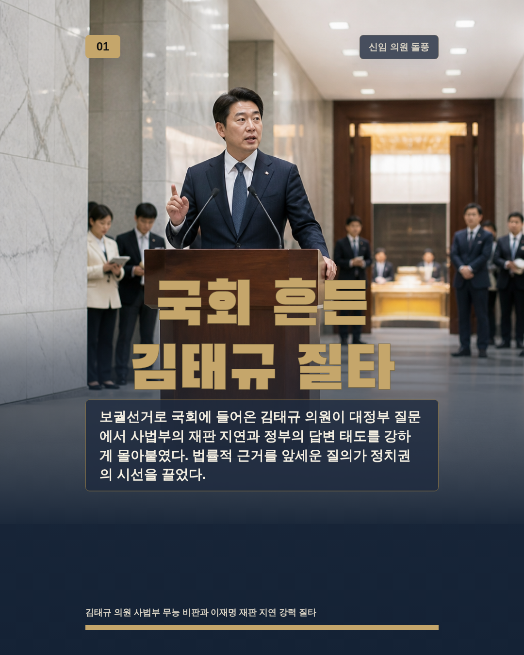 국회 흔든 김태규 질타