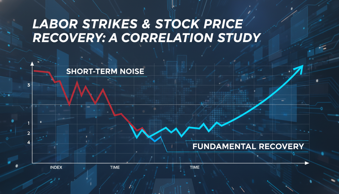 과거 파업 사례와 주가 회복 상관관계를 객관적으로 보여주는 경제 분석 차트