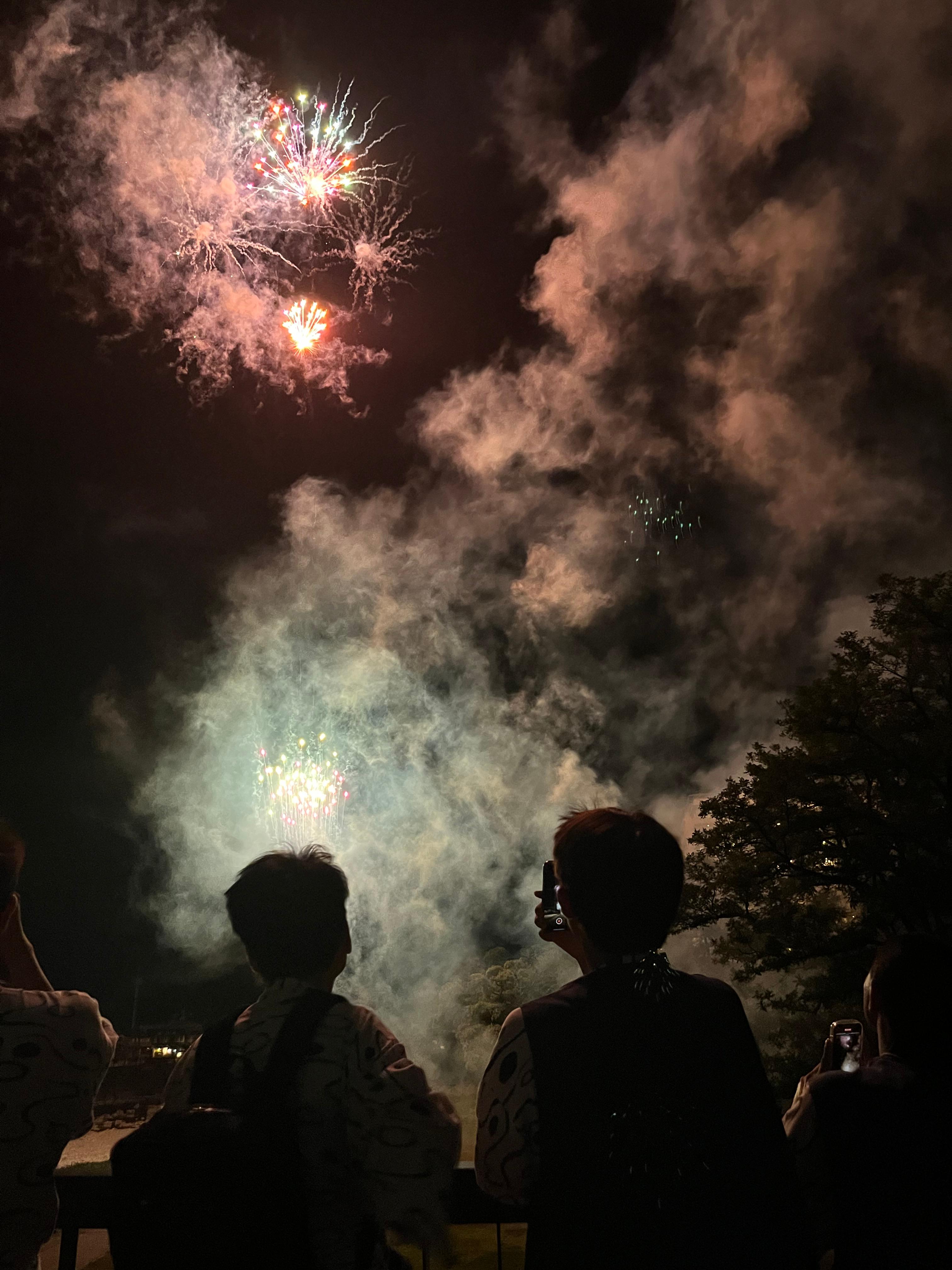 게로 온천 마츠리 불꽃놀이 사진