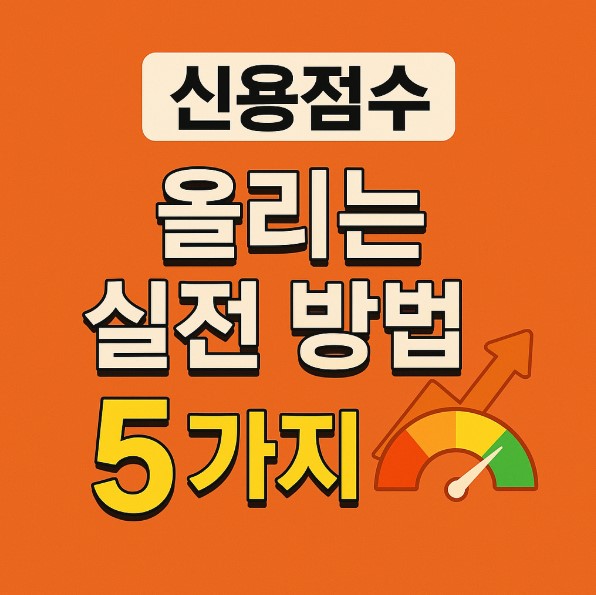 신용점수 올리는 실전 방법