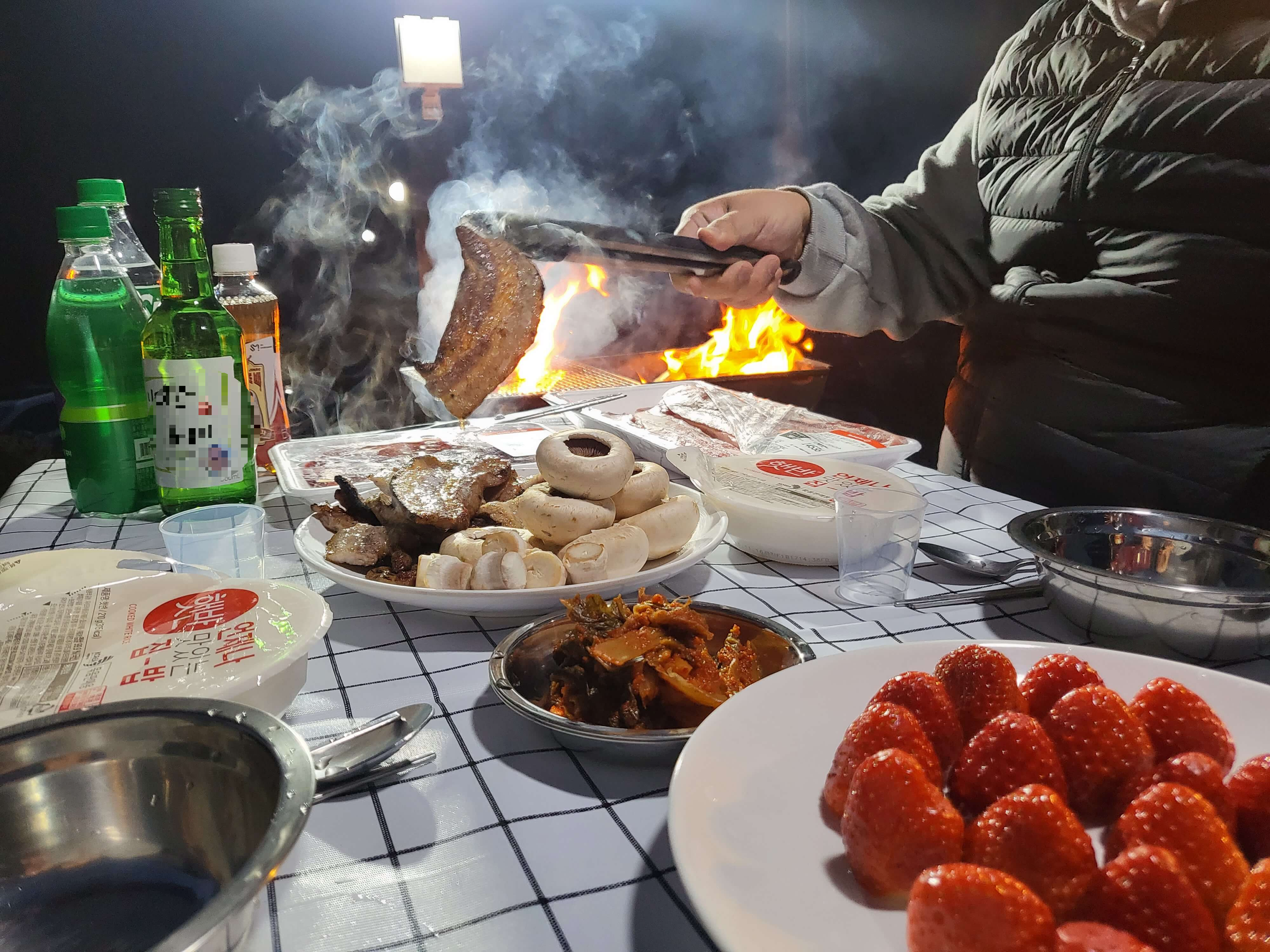 치악산국립공원 캠핑 요리