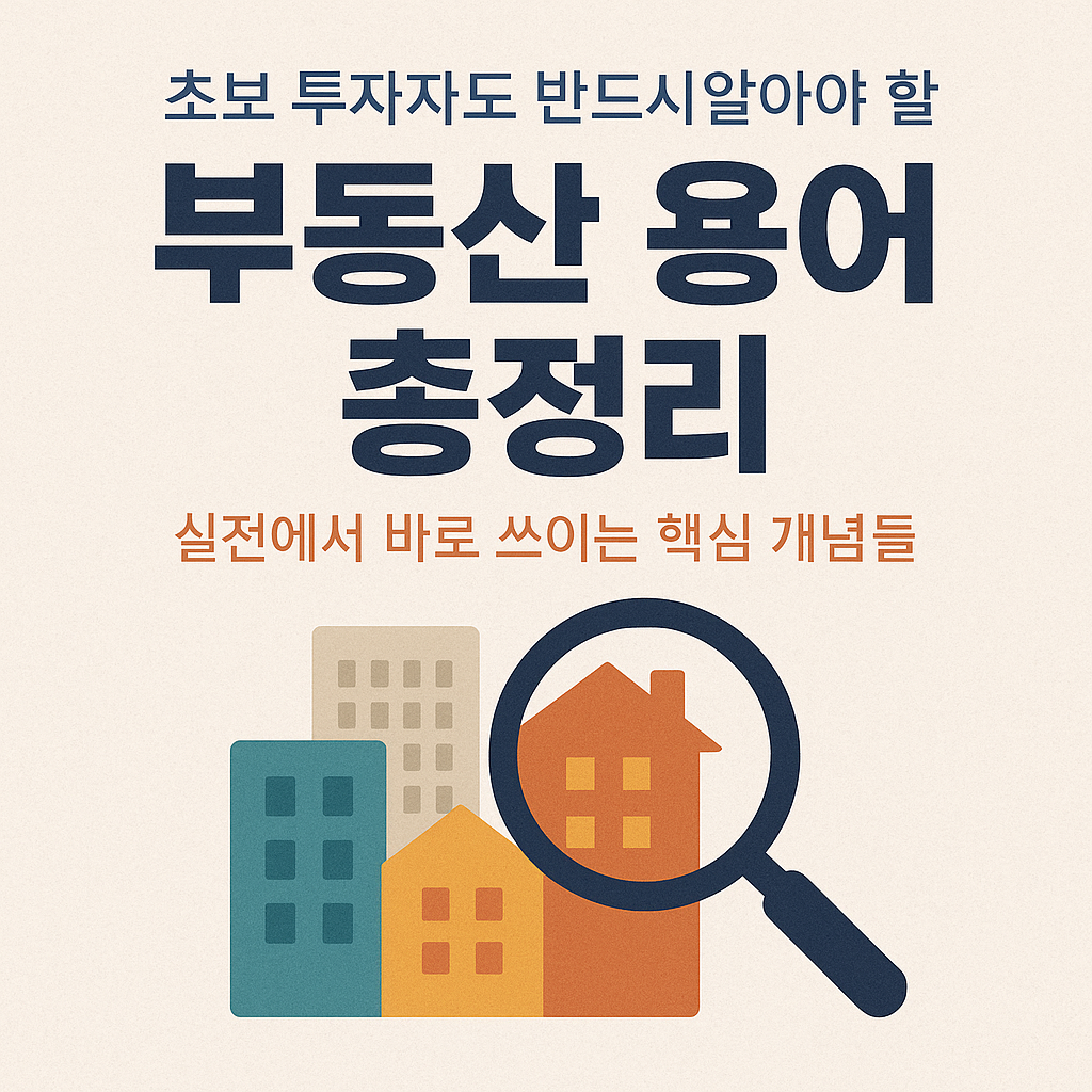 초보 투자자도 반드시 알아야 할 부동산 용어 총정리: 실전에서 바로 쓰이는 핵심 개념들