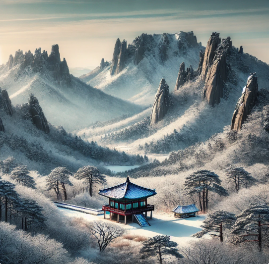 설악산 설경 이미지