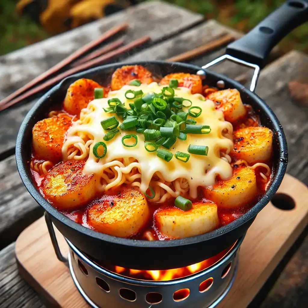 캠핑용 라면 떡볶이