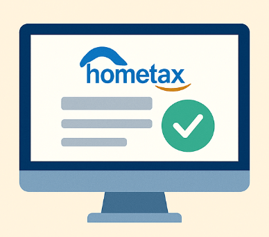 홈택스 세금납부 후 영수증 출력 방법