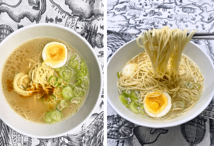 이치란 라멘 조리 후 사진