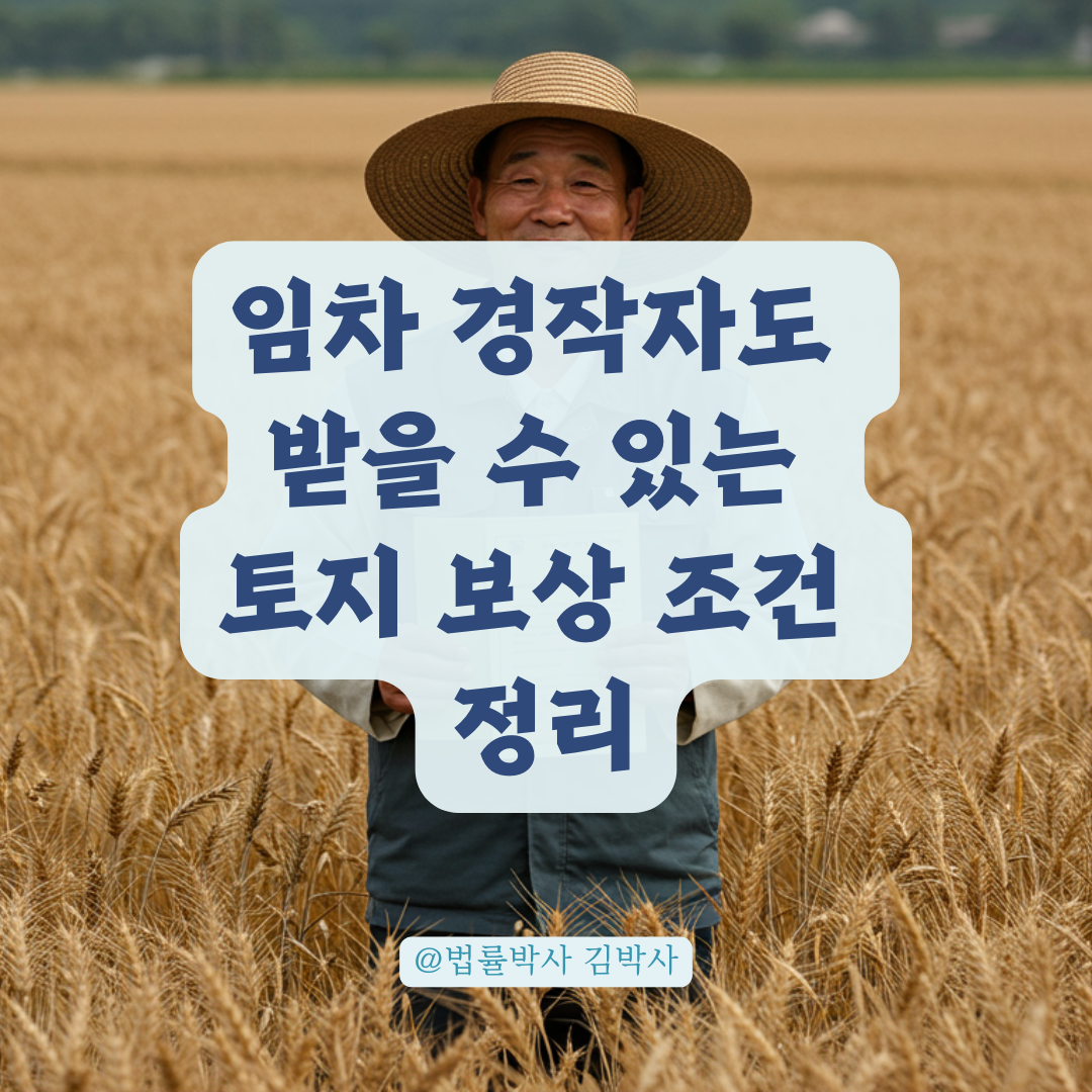 내 땅은 아니어도 보상 가능하다? 임차 경작자의 보상받는 조건 정리.
