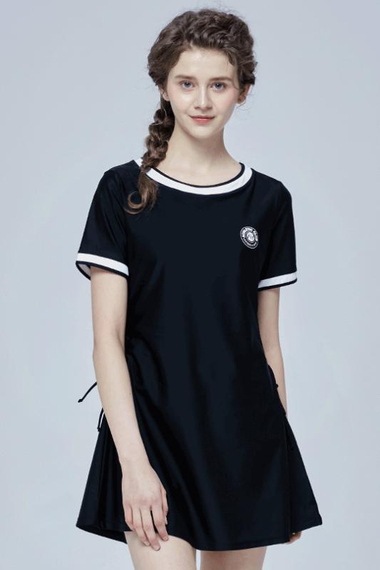 멀티텐션 밸런스 핏 스트링 원피스 래쉬가드 (이너팬츠 세트)