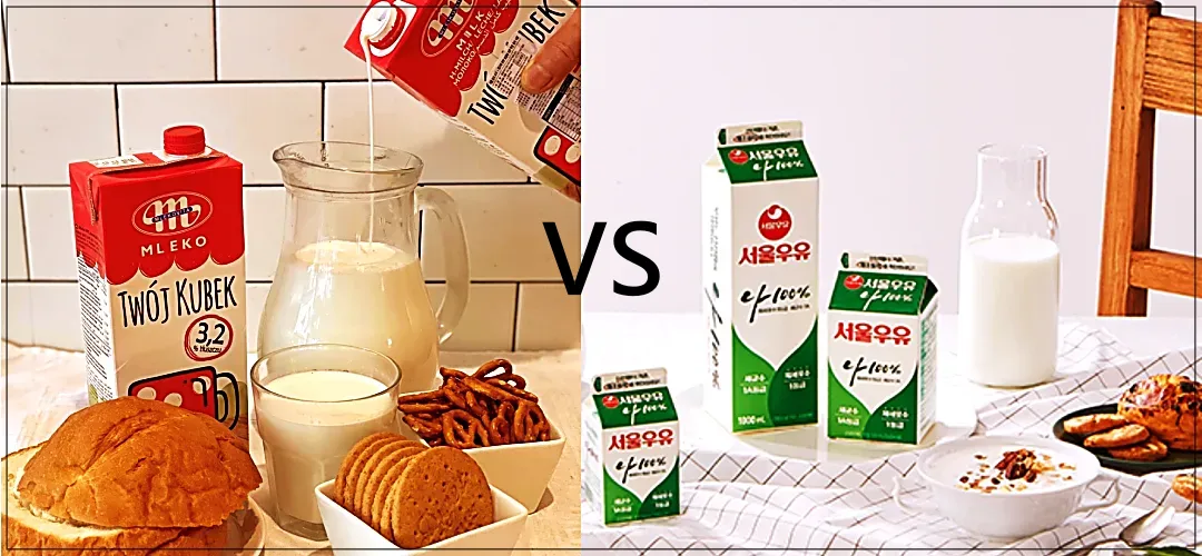 멸균우유-일반 우유-식탁-빵-과자-요거트