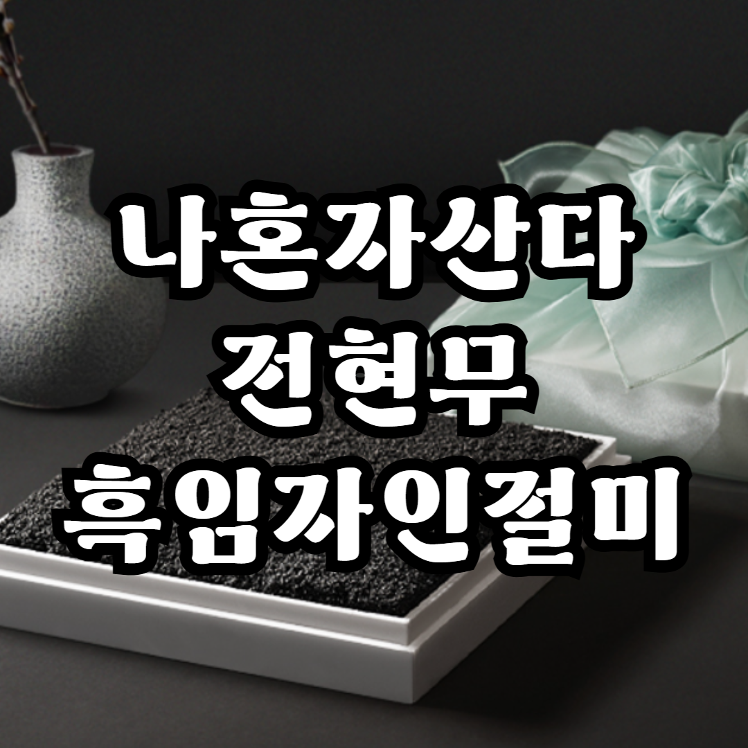 나혼자산다 흑임자 인절미