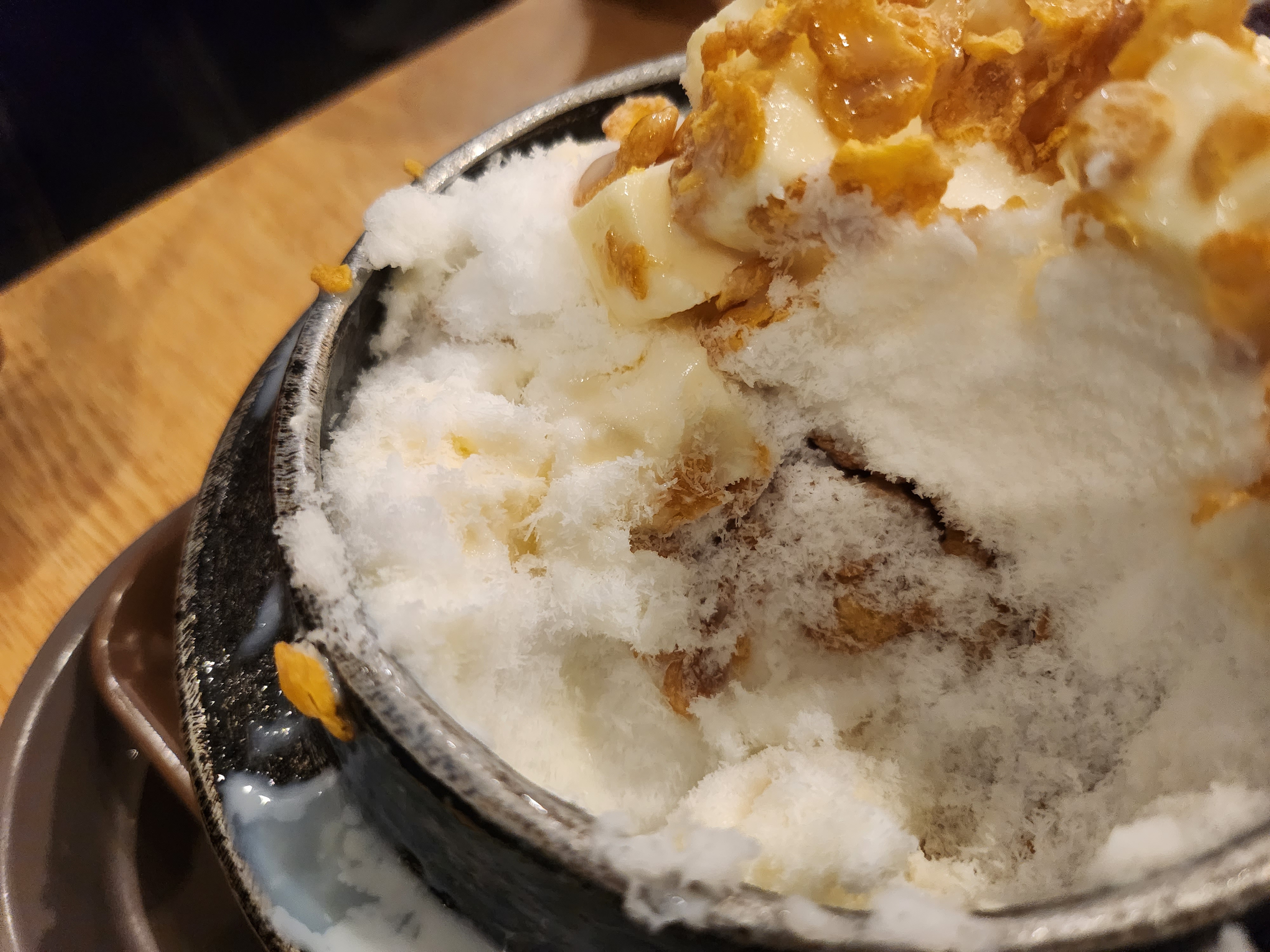 치즈빙수 안쪽 사진