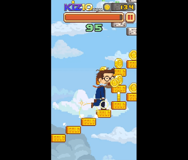 무한의-계단-PC-다운로드-없이-게임하기-플레이-황금-돼지-아이템을-먹고-많은-금화를-획득하는-화면