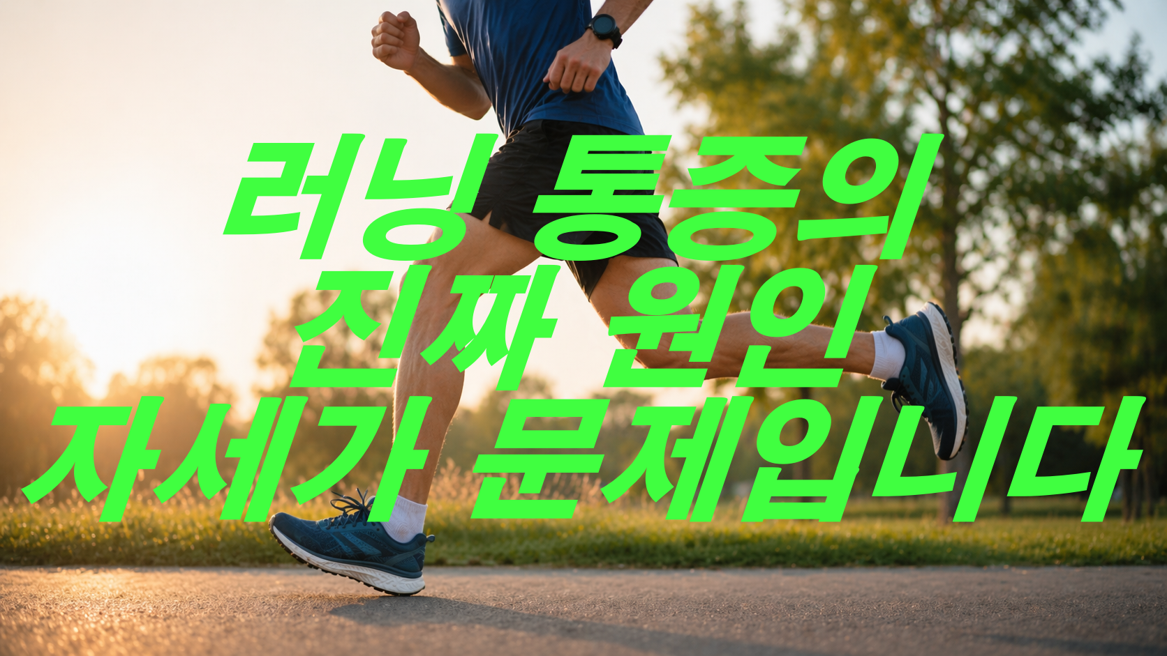 러닝 통증의 진짜 원인, 자세가 문제입니다