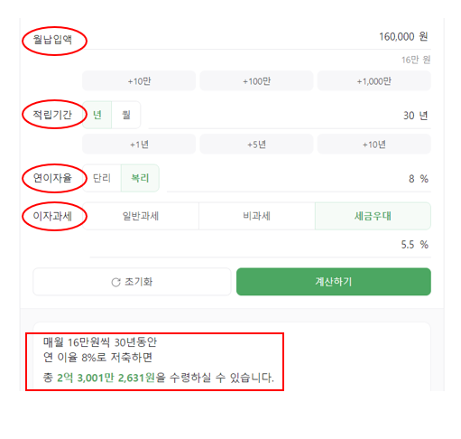 연금저축계좌 30년납입시 수령금
