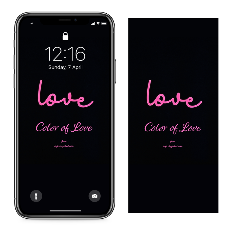 06 Love 검정배경 C - Color of Love 컬러배경화면