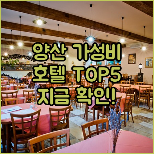 양산 호텔 추천 가성비 좋은 숙소 T..