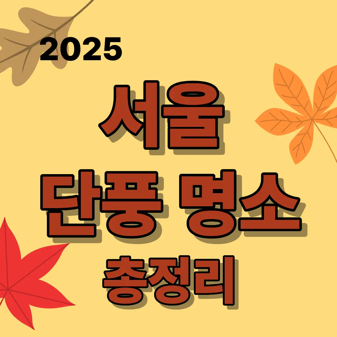 2025 서울 단풍 명소 절정시기
