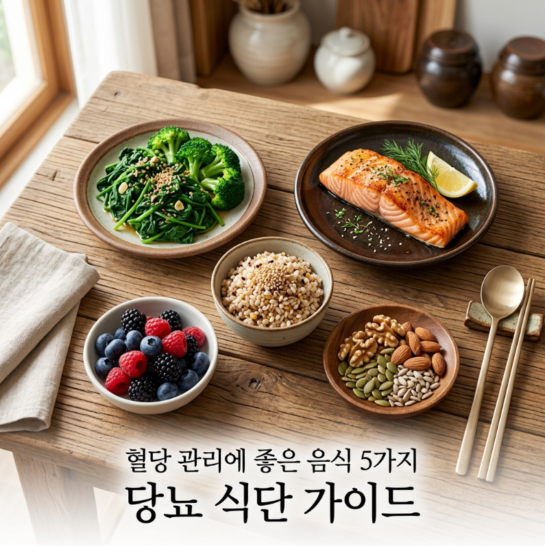 혈당 관리 좋은 음식 5가지 당뇨 식단 가이드