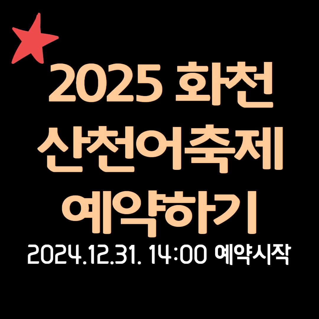 2025 화천산천어축제 예약하기