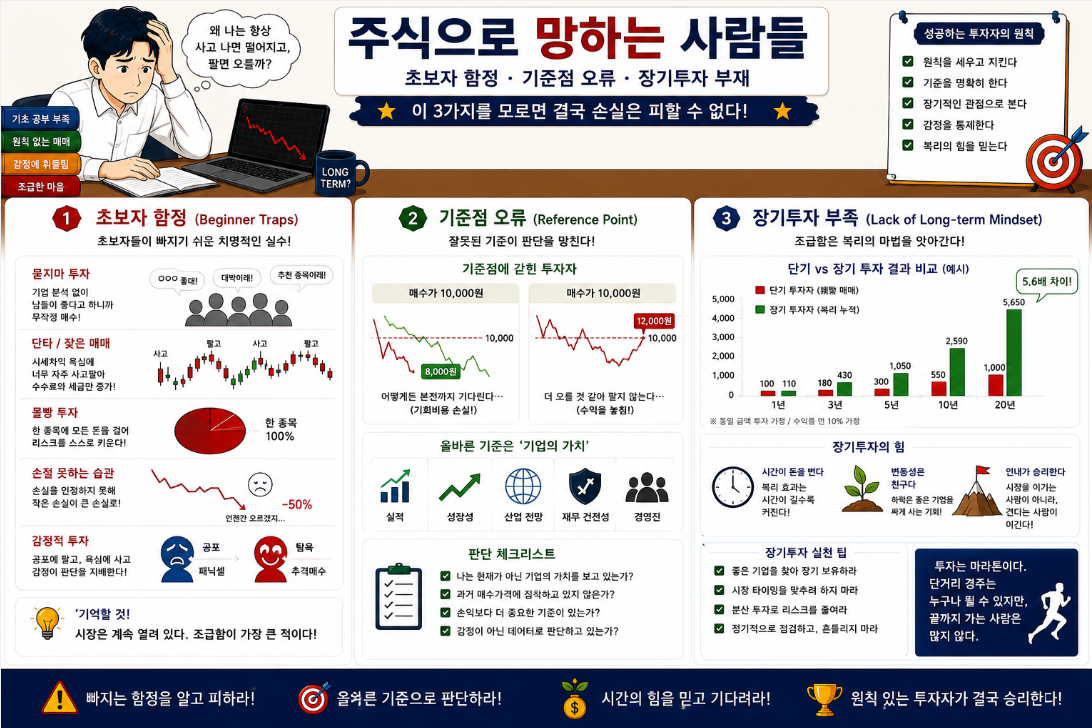 주식으로 망하는 사람들