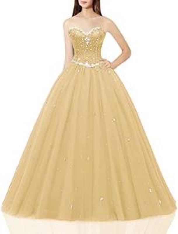 Likedpage 여성용 스윗하트 볼 가운 튤 퀸시네라 드레스 프롬 드레스