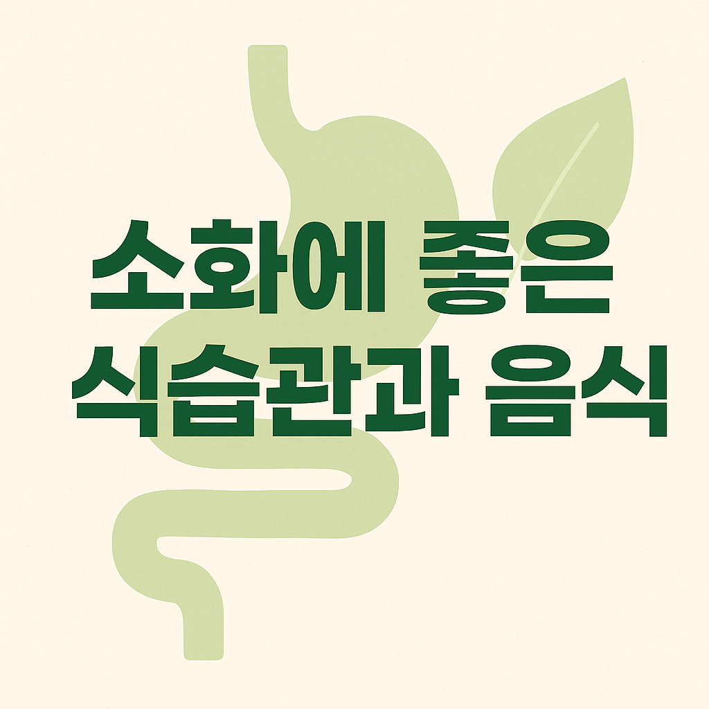 소화에 좋은 식습관과 음식