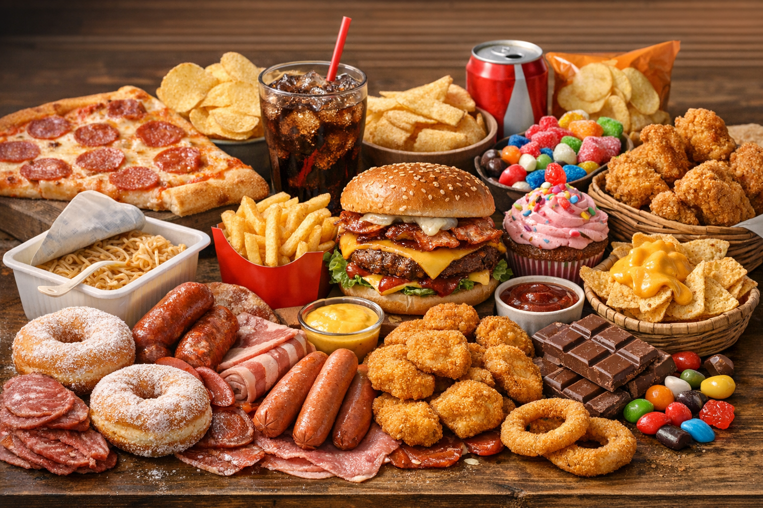 가공식품과 패스트푸드, 갑상선 건강에 좋지 않은 음식 이미지