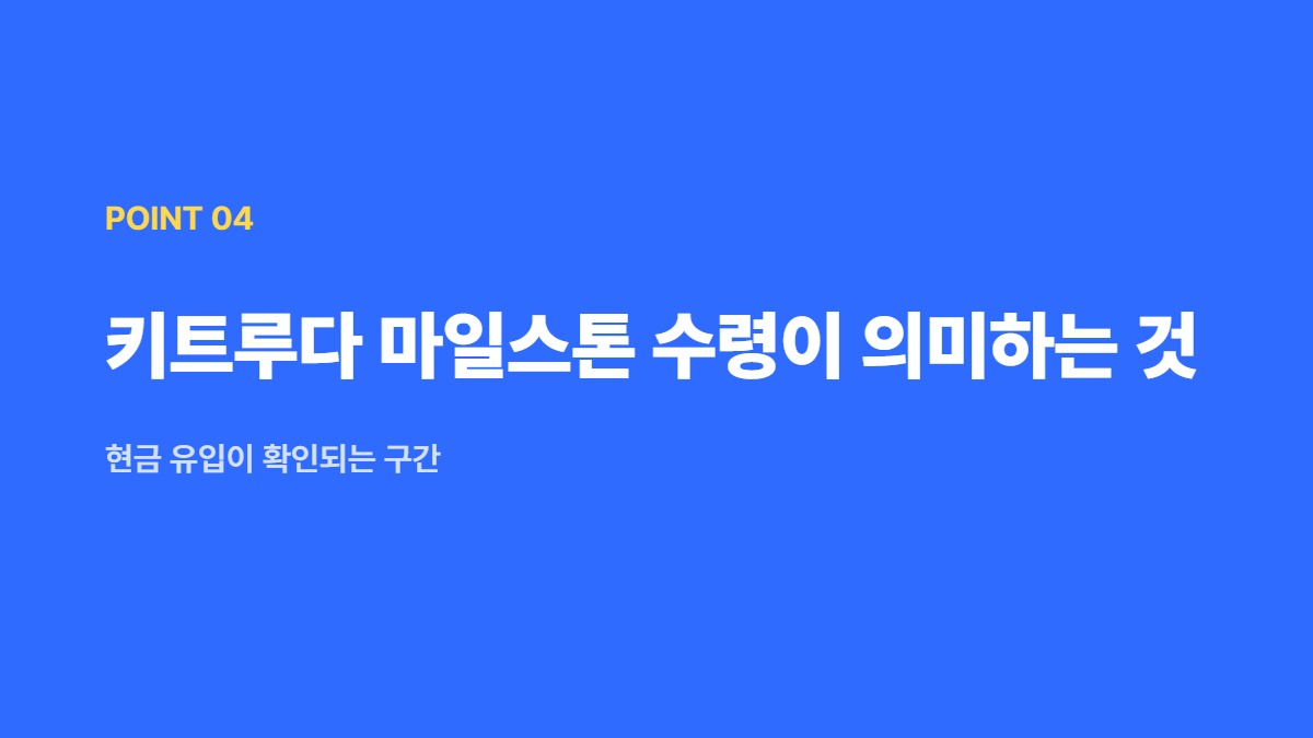 키트루다 마일스톤 수령이 의미하는 것 — 현금 유입이 확인되는 구간