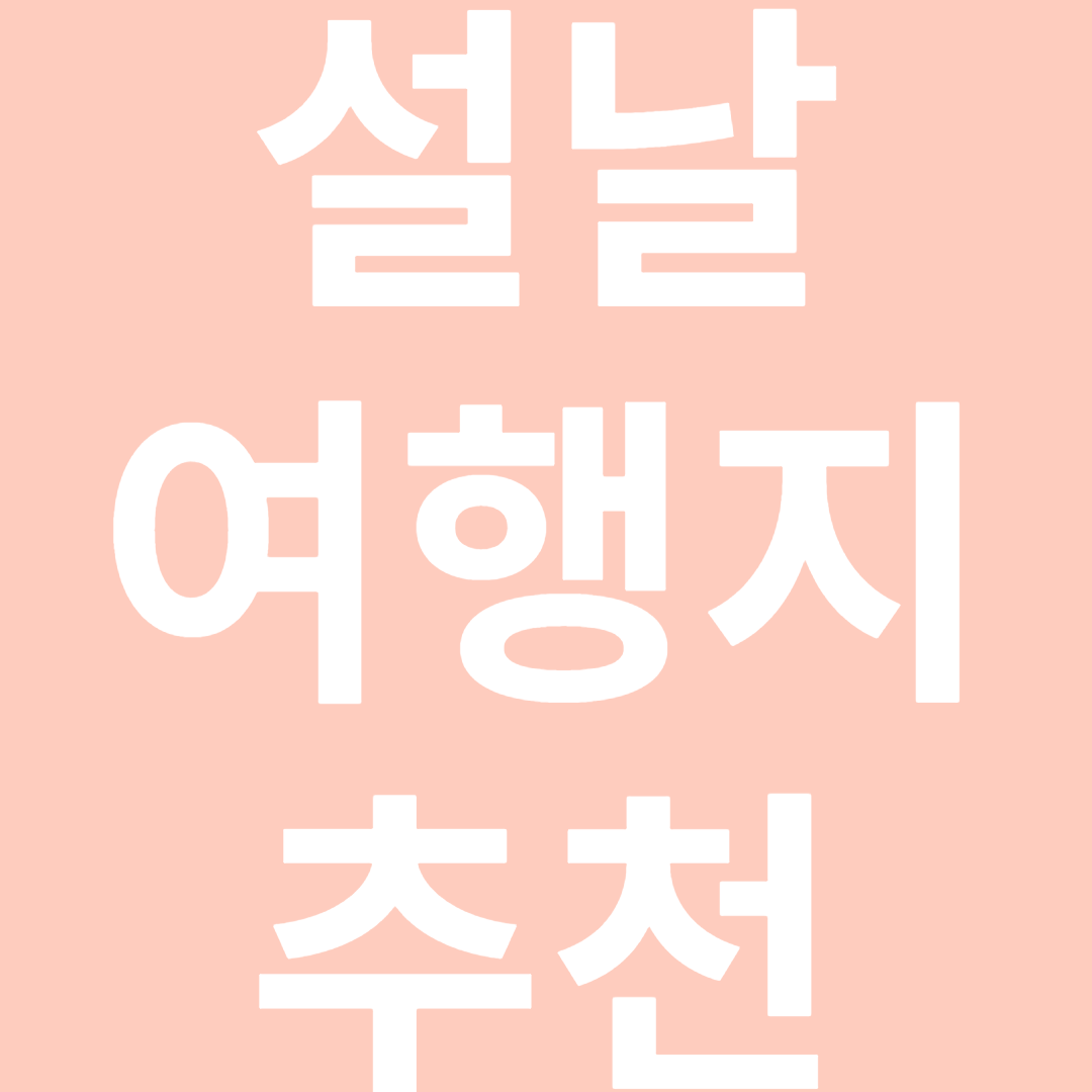 설날 베스트 여행지