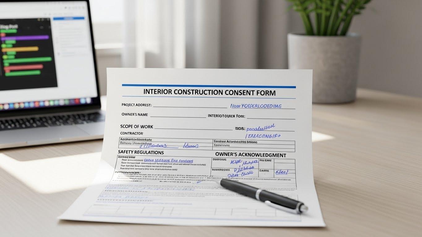 인테리어 공사 동의서 비대면