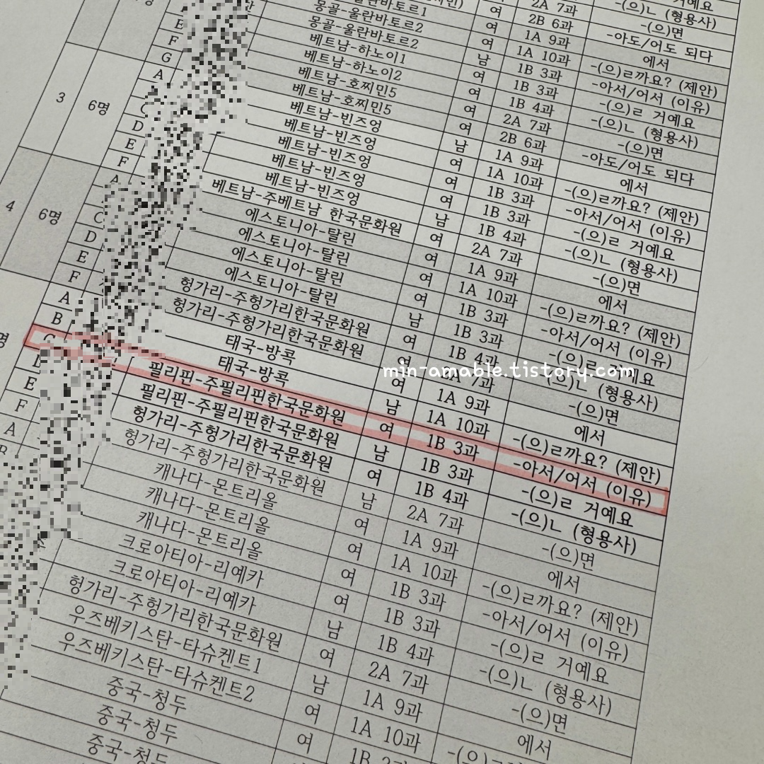 세종학당예비교원국외실습