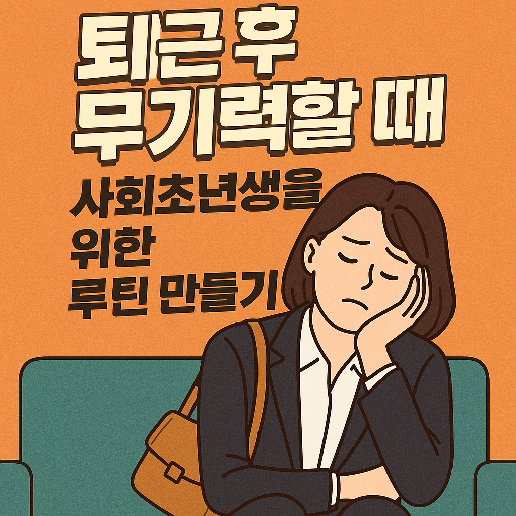 퇴근 후 무기력할 때, 사회초년생을 위한 루틴 만들기