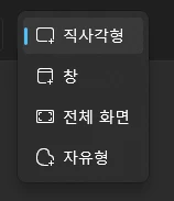 캡쳐 방식 종류