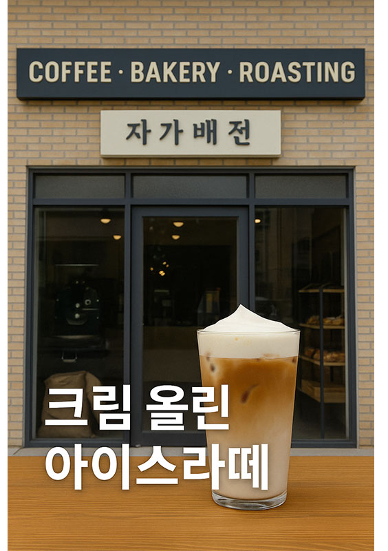 AI가 만들어준 크림 올린 아이스라떼