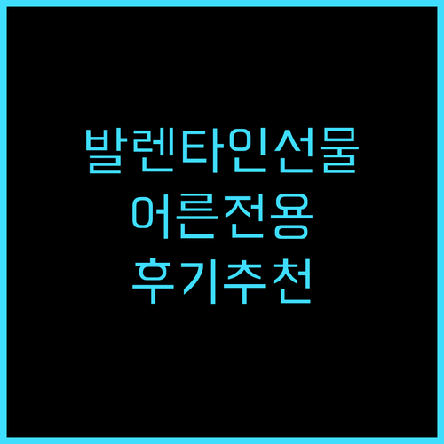 발렌타인 어른 전용 추천 후기 특별한..