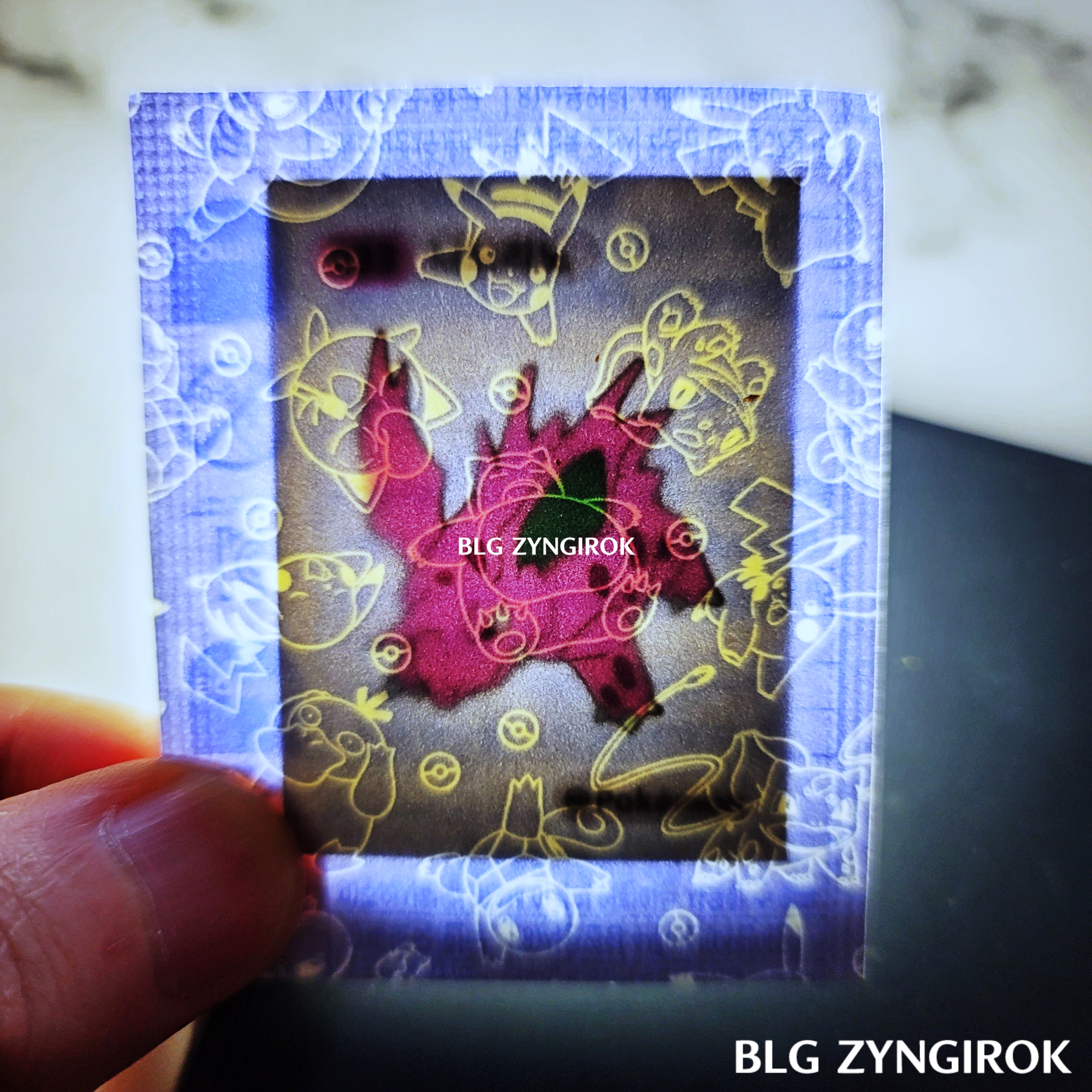 띠부띠부씰-니드리노를-들고있다.