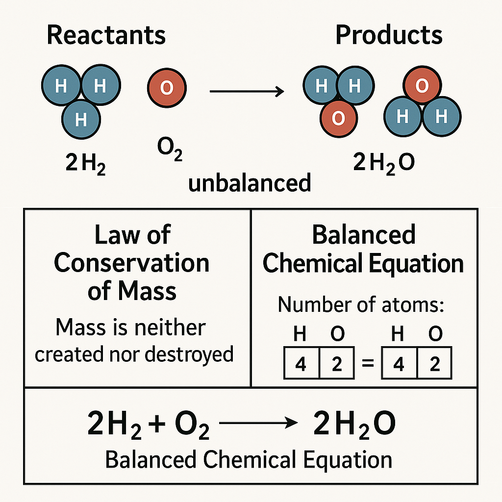 화학 반응식 계수 맞추기와 질량 보존 법칙이 반응 해석에 미치는 과학적 원리 분석