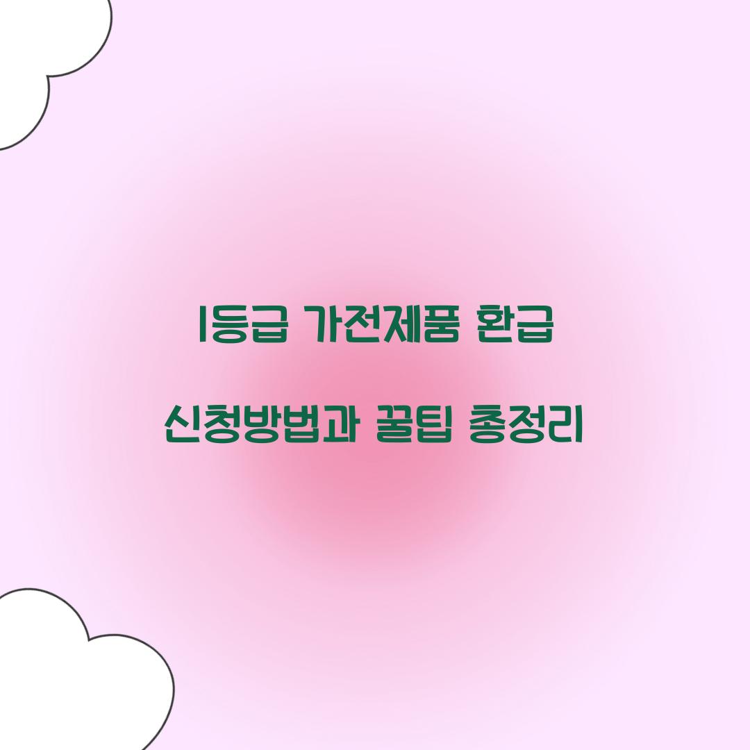 1등급 가전제품 환급