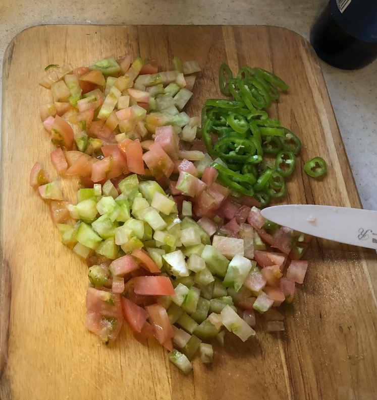 샐러드재료준비된것