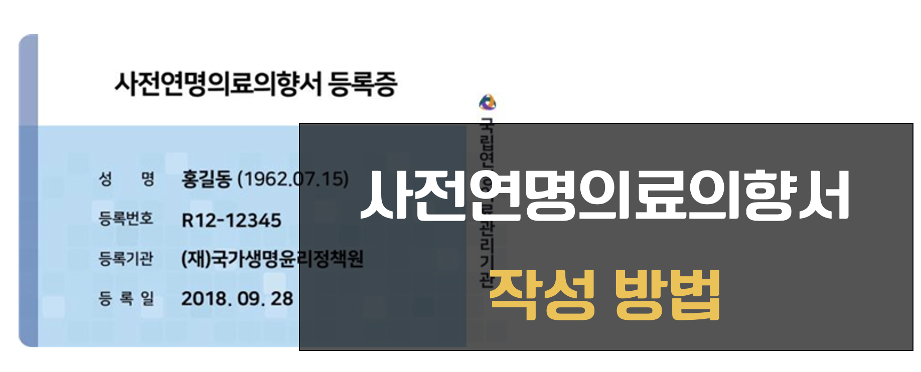 사전연명의료의향서 작성 방법