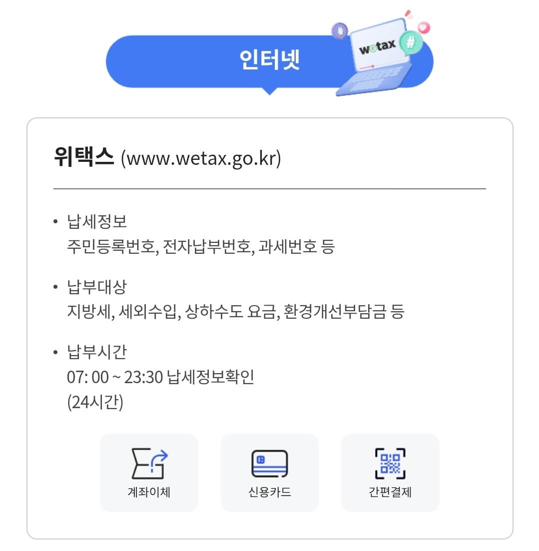 2025 8월 주민세 납부 방법
