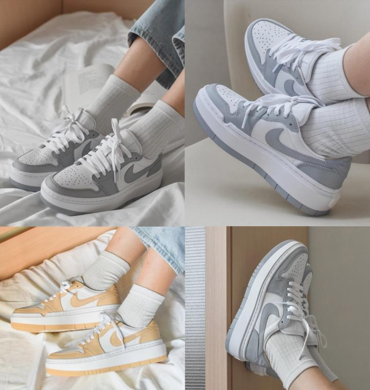 나이키 에어 조던 로우 엘리베이트 나이키 여성 운동화 울프그레이 화이트 베이지 브레드