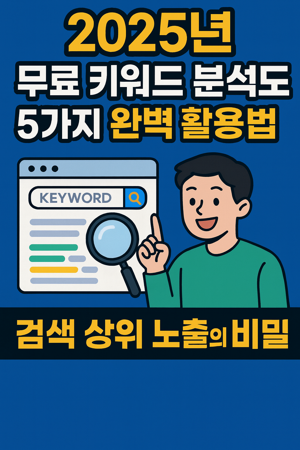 2025년 무료 키워드 분석도구 5가지 완벽 활용법-검색 상위 노출의 비밀