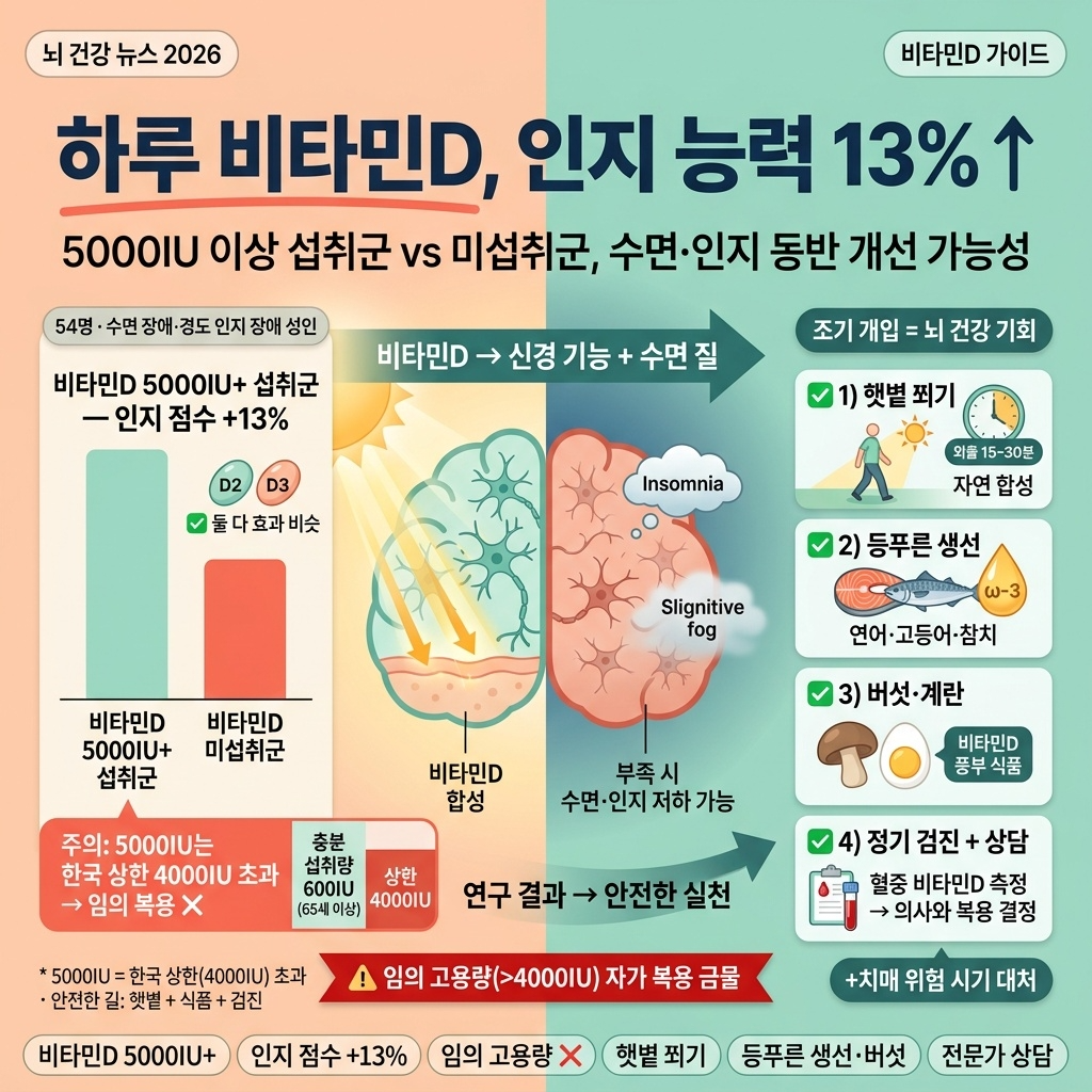 &ldquo;하루 비타민D &lsquo;이만큼&rsquo; 챙겨 먹었더니&rdquo;&hellip;노인, 인지 능력 더 높았다.